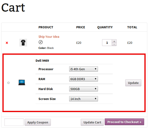 woocommerce change product variations attribute
