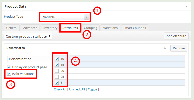 Steps to Sell Fixed Denomination Gift Cards in Jigoshop - Store Apps
