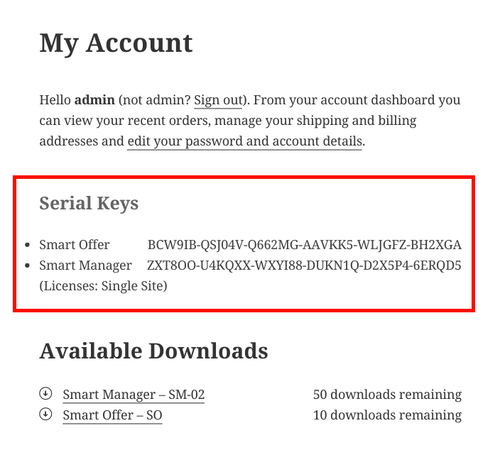 How Customers can find their Serial Keys