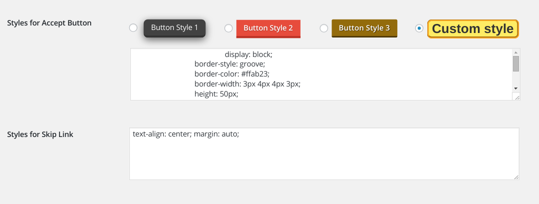 Settings Page