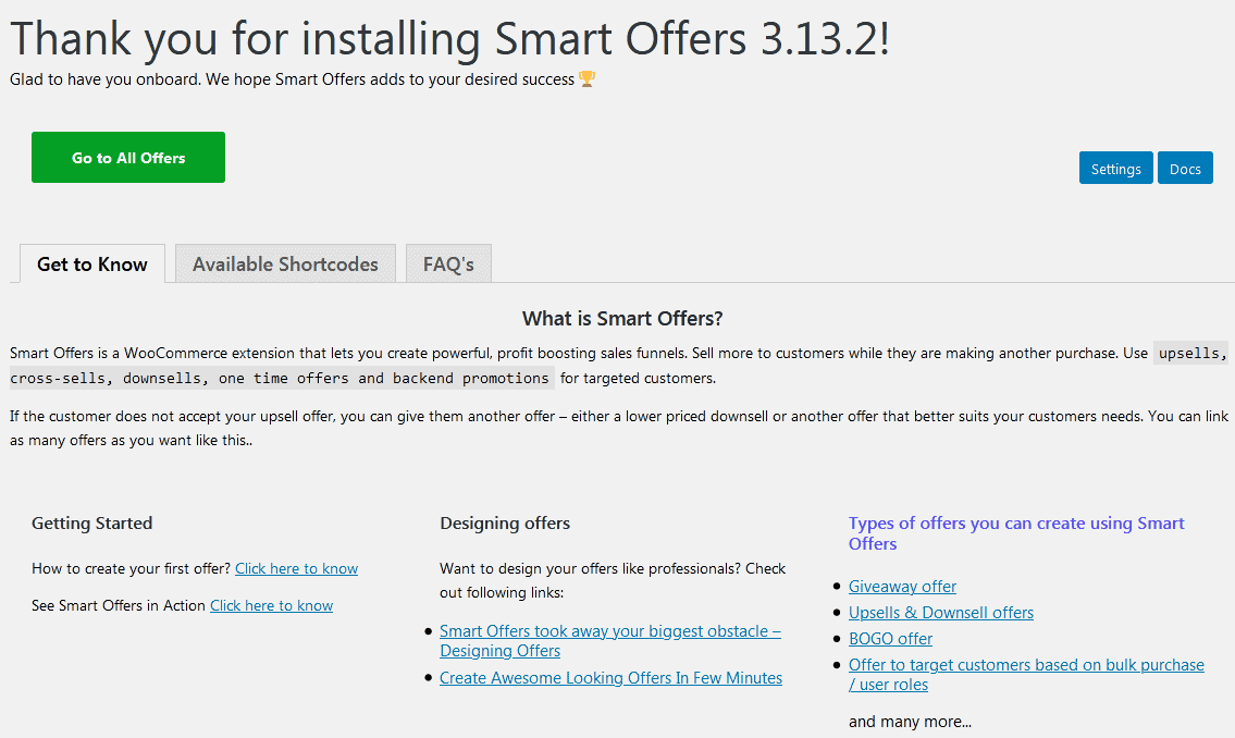 smart offers welcome page