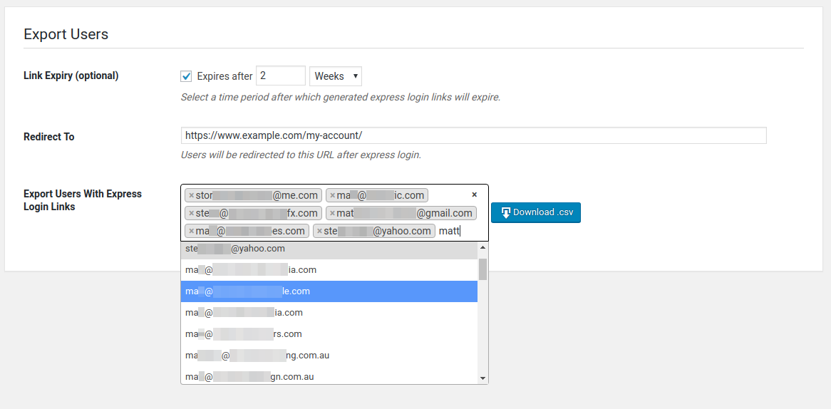 express-login-export-users