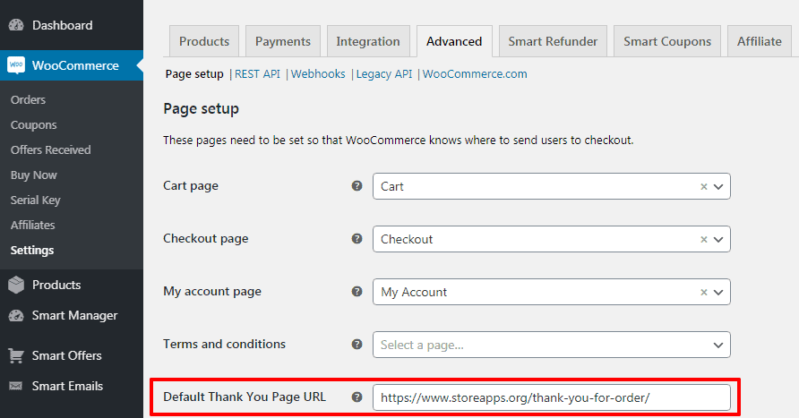woocommerce custom thank you page storewide