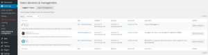 WP Activity Log user sessions management
