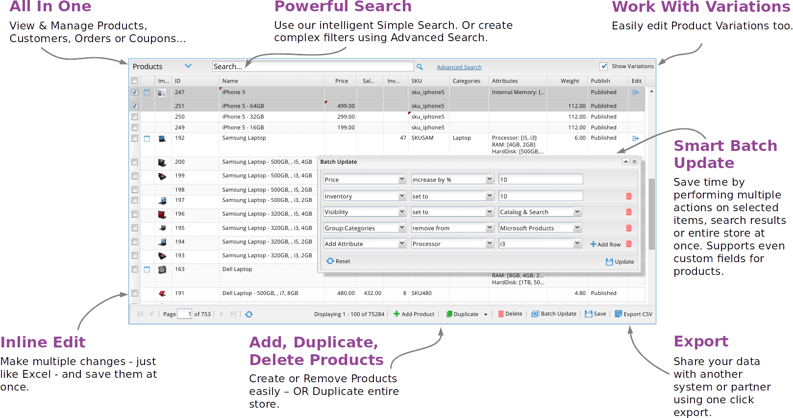 Samsung Inventory. Edited products. Export Advance инструкция. DUP магазин. Update attributes