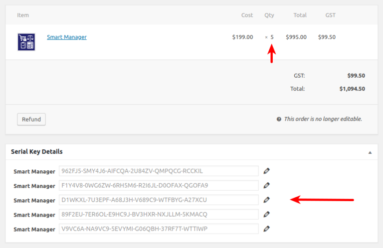 How to generate Serial Key per product quantity - StoreApps