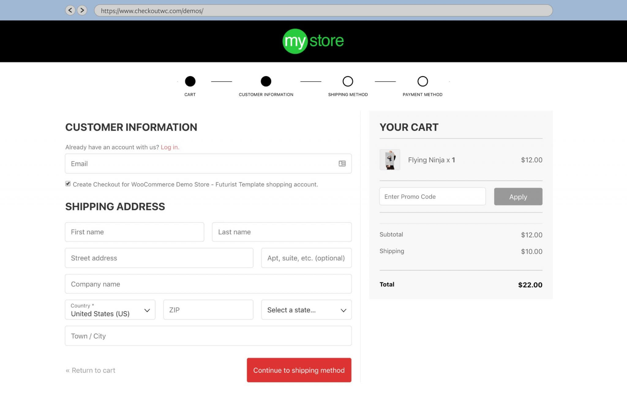 WooCommerce multi-step checkout CheckoutWC page