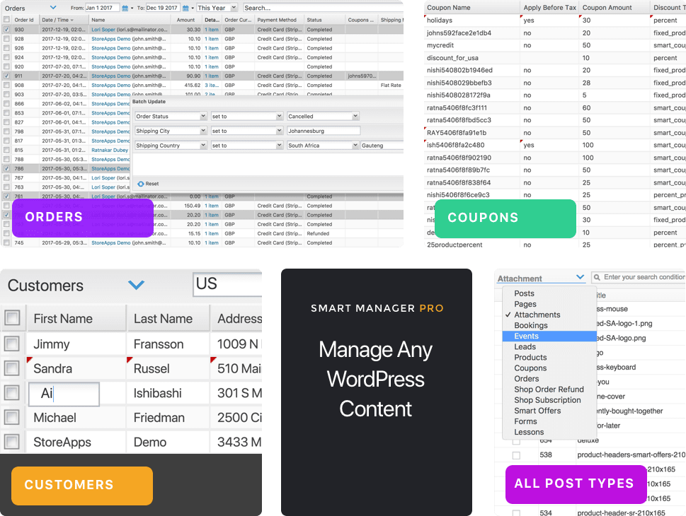Manage any WordPress content with Smart Manager