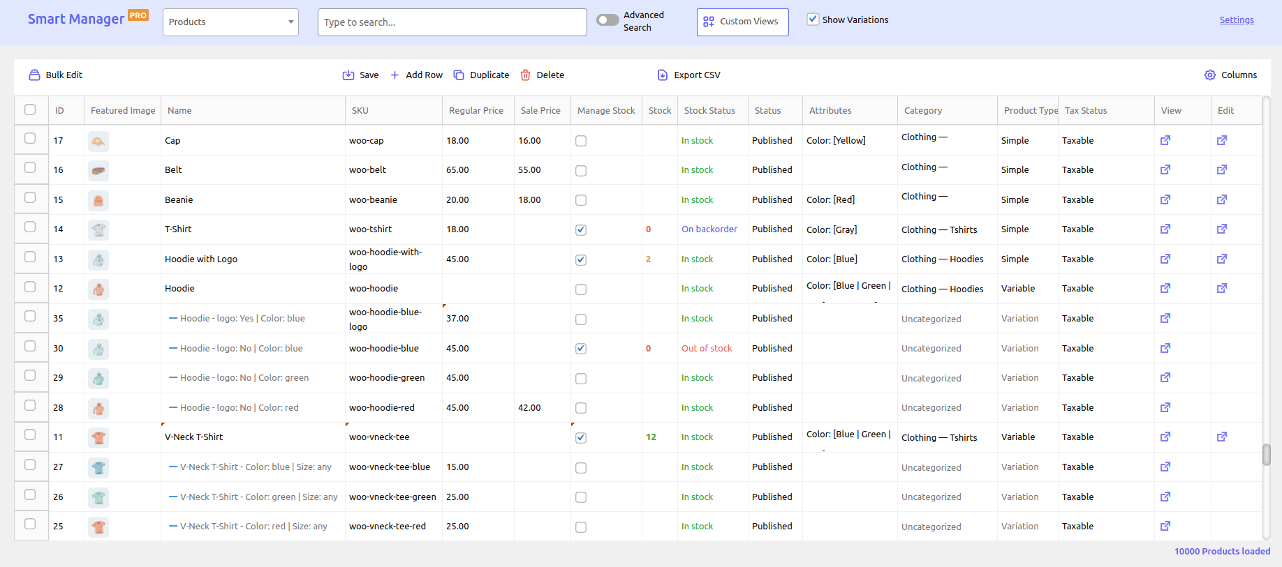 WooCommerce Smart Manager dashboard