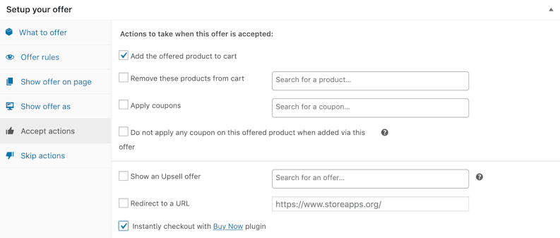 product bundle accept offer rules
