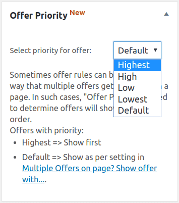 smart offers offer priority