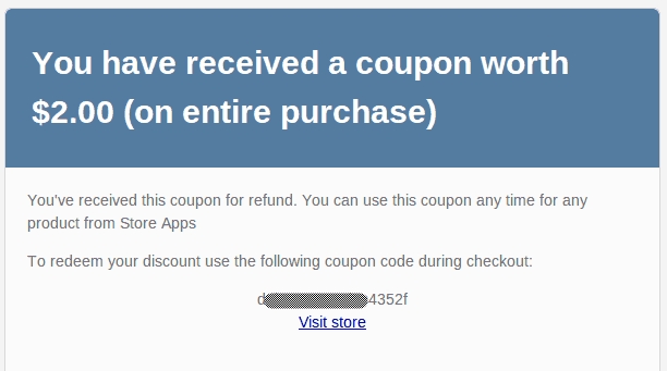 Email coupon to customer using Smart Refunder