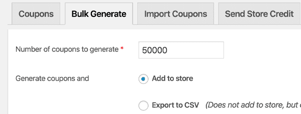 WooCommerce coupon generation in bulk with Smart Coupons