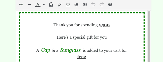 woocommerce coupon code notice for sitewide
