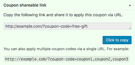 WooCommerce url coupons