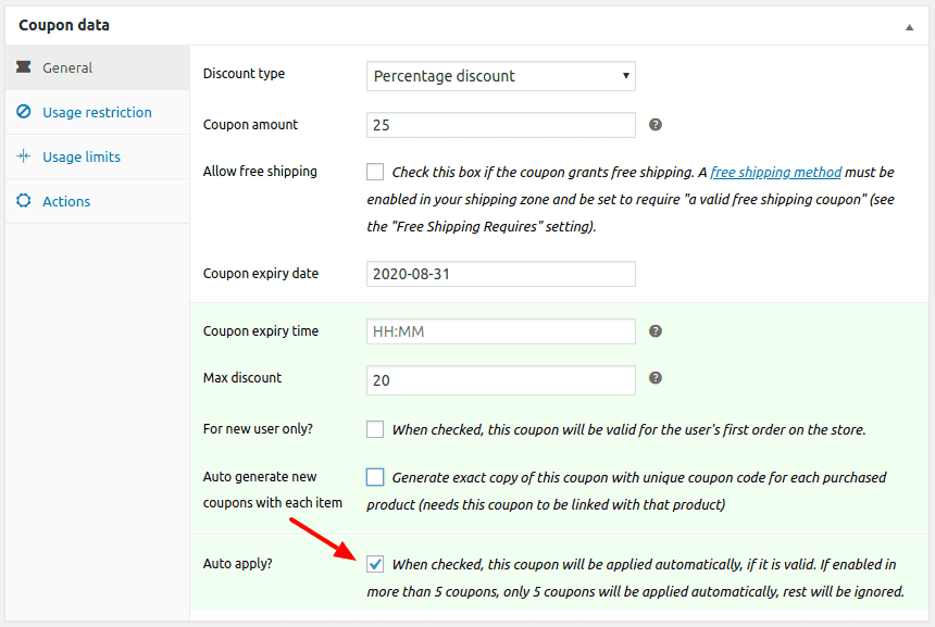 woocommerce coupon code automation