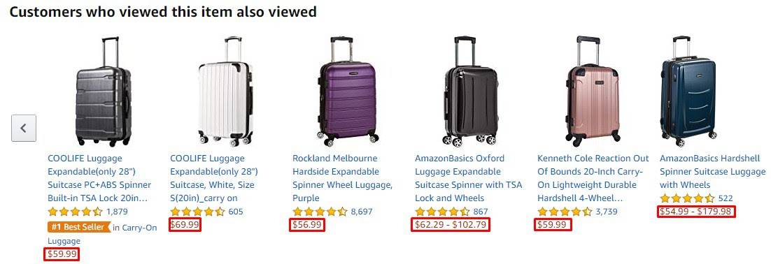 Upselling example on Amazon