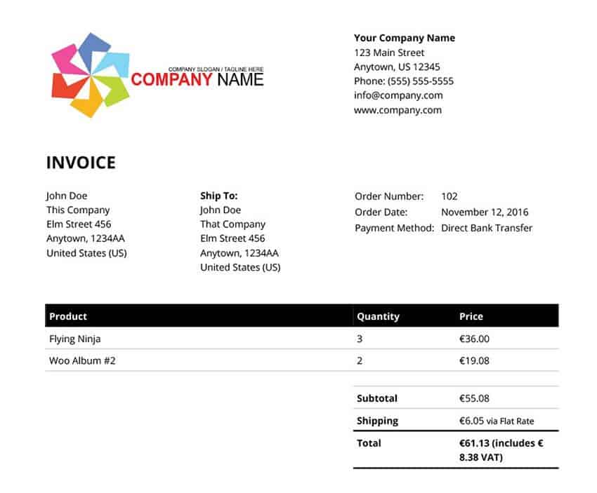 WooCommerce PDF Invoices & Packing Slips Professional plugin pdf invoice