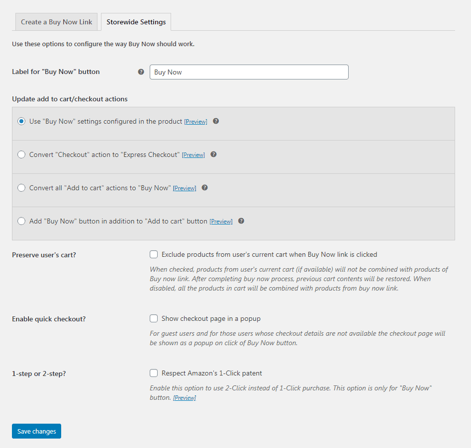 storeapps woocommerce buy now button plugin settings.png