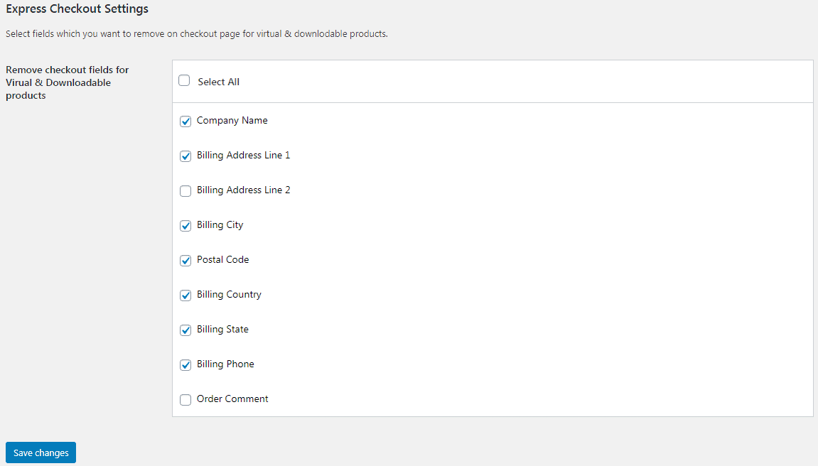 woocommerce express checkout settings