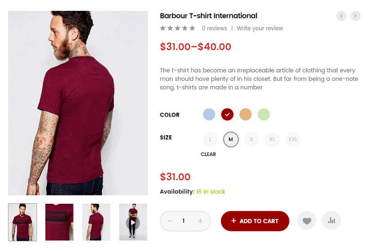 Variations Swatches for WooCommerce