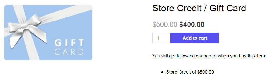 woocommerce sell gift card at discount