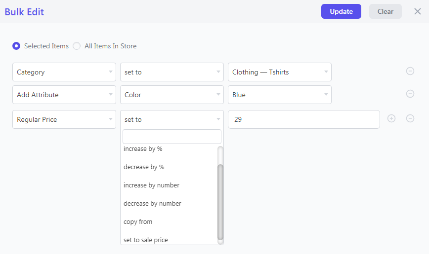 Bulk edit product price using Smart Manager