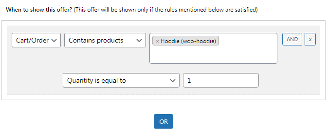 quantity rule exact equal to