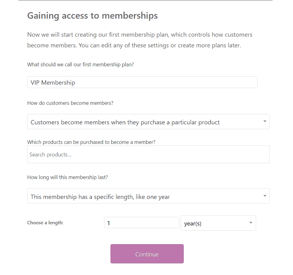 creating membership plans