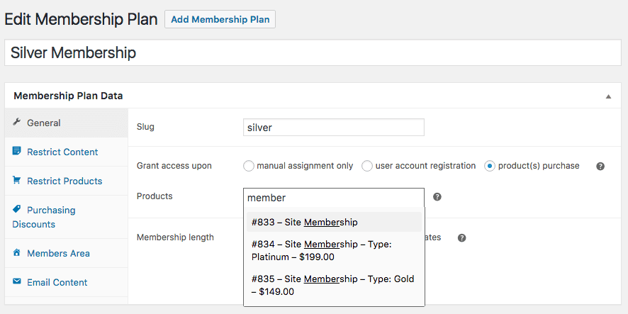 determine access for members to the plan