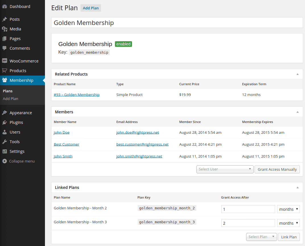 WooCommerce Memberships plugin by RightPress