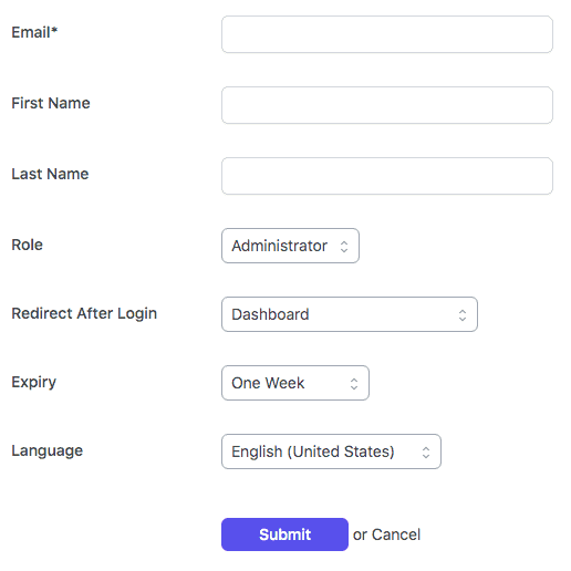 create new temporary WordPress login