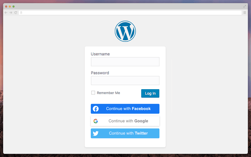 Nextend Social Login page