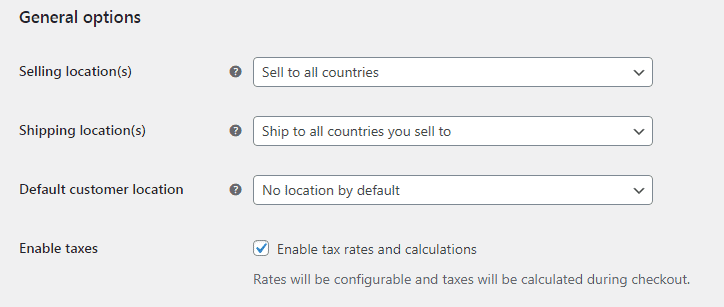 Enable WooCommerce tax