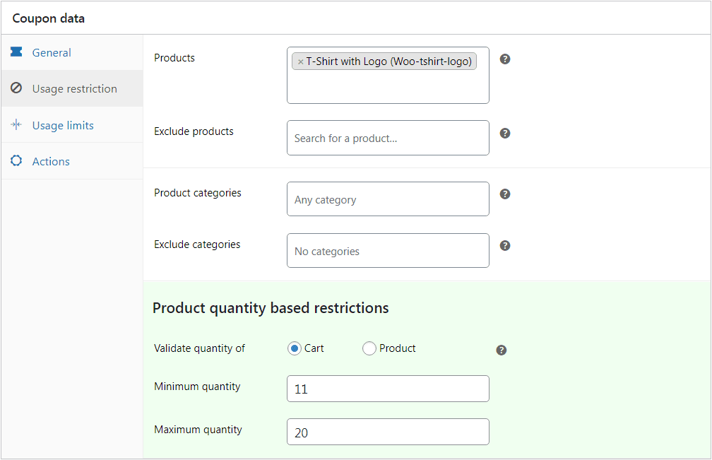 product quantity based discount based on tiers