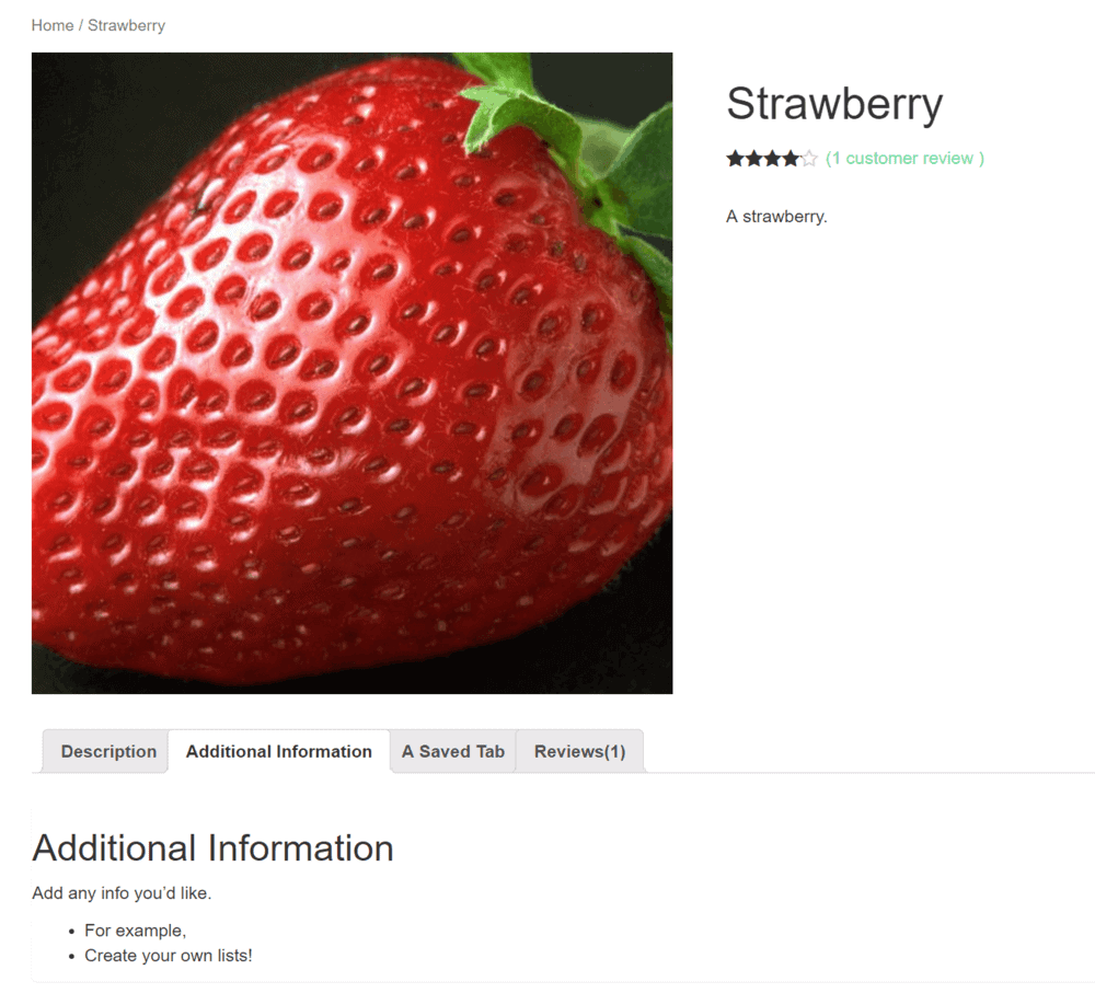 custom product tabs for WooCommerce plugin