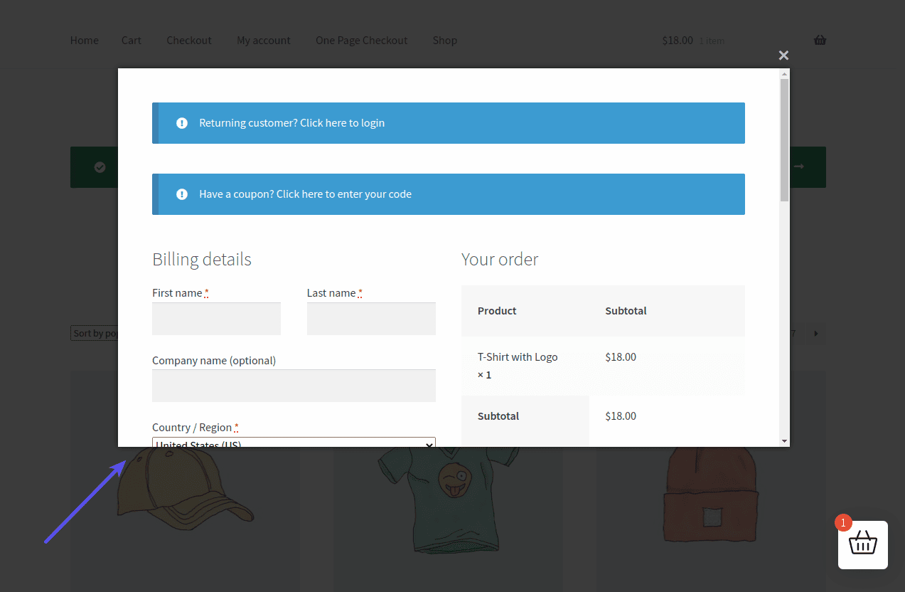 Cashier WooCommerce guest checkout