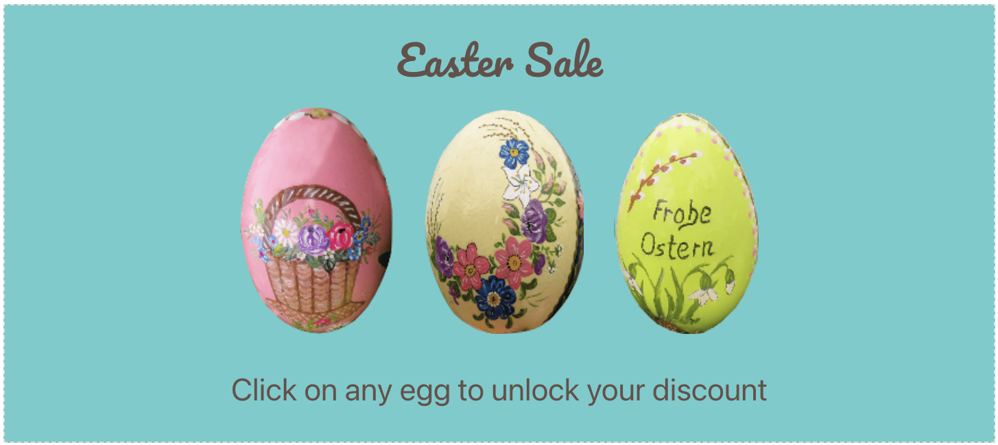 Easter eggs coupon campaign