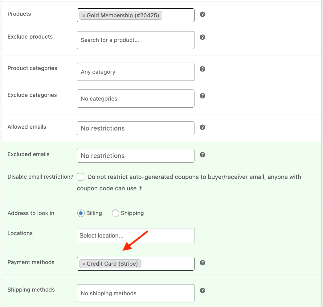 restrict membership for payment gateway