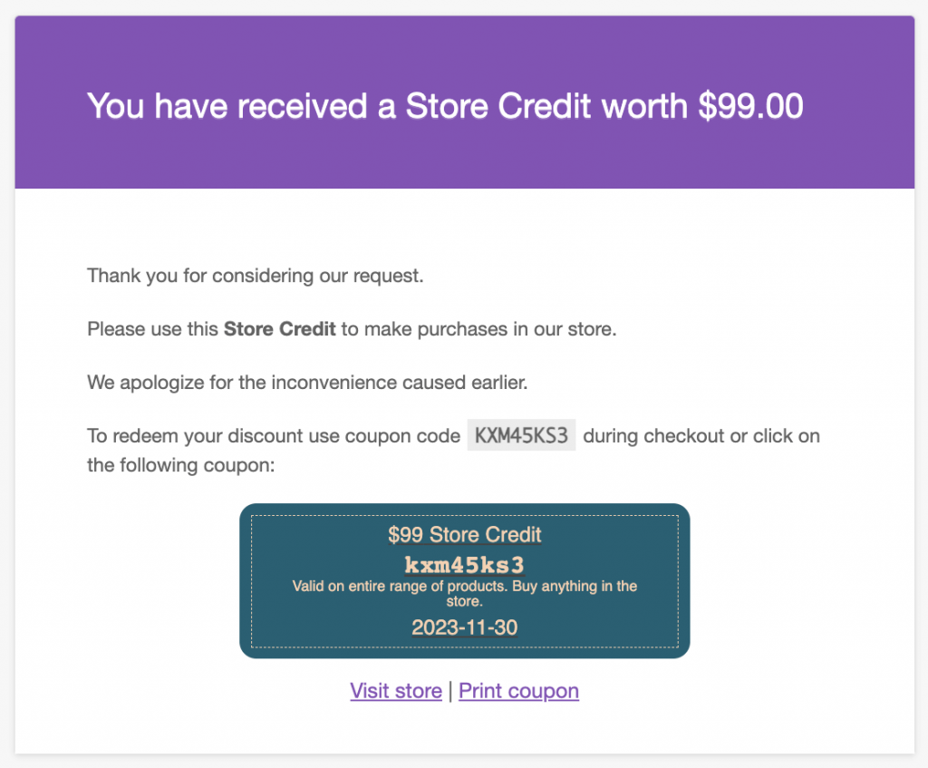 WooCommerce - How to Directly Give Store Credit for a Refund
