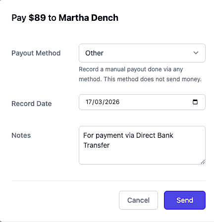 Affiliate for WooCommerce manual payout