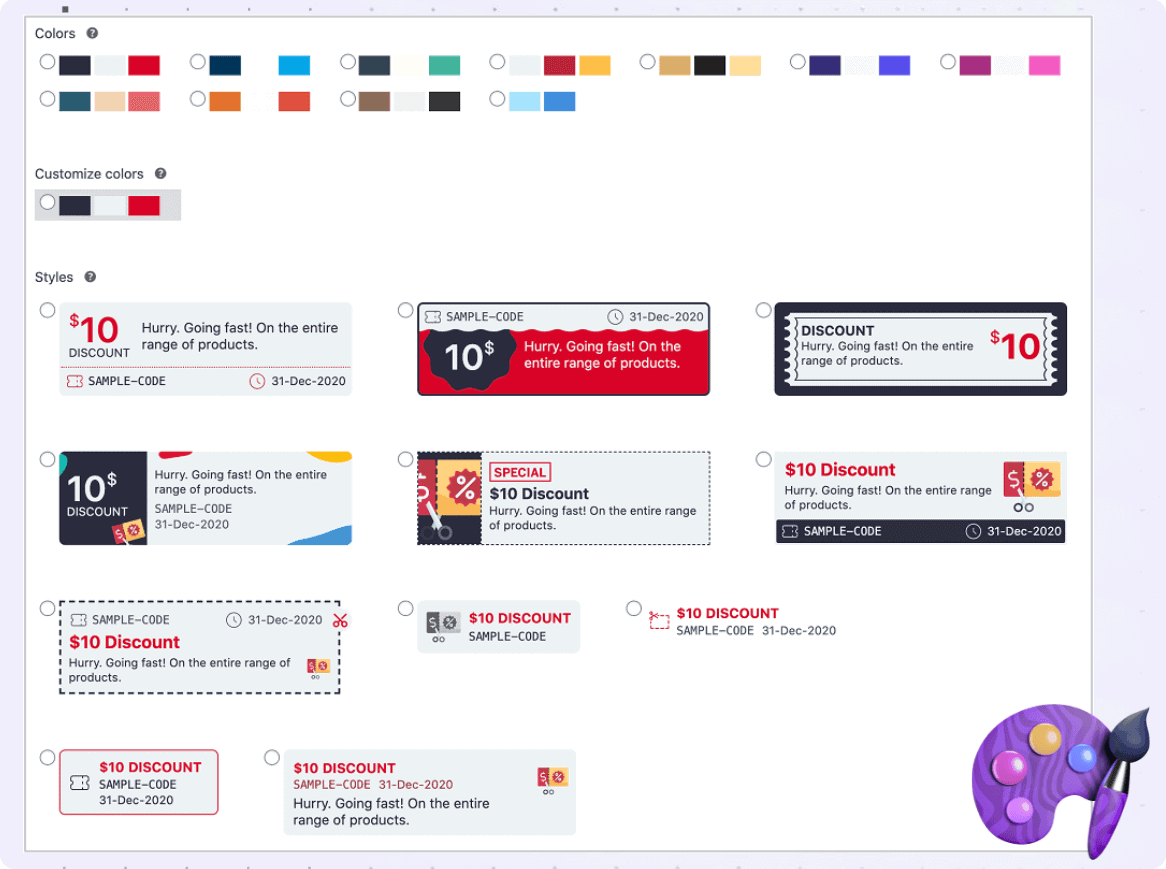 Smart Coupons styles templates