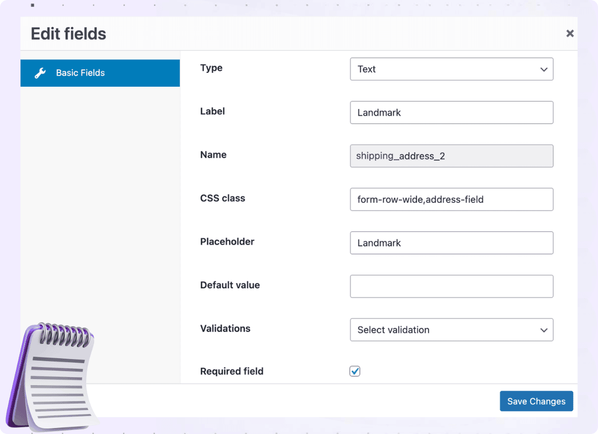 enable disable remove checkout fields