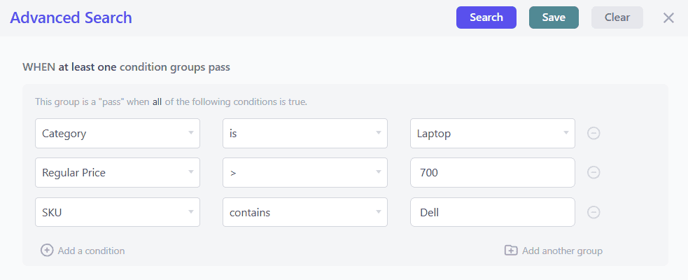 Advanced search filters based on product category, price and SKU in WooCommerce