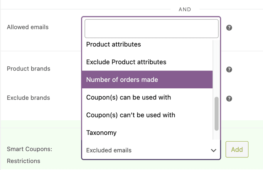 WooCommerce past order based discount