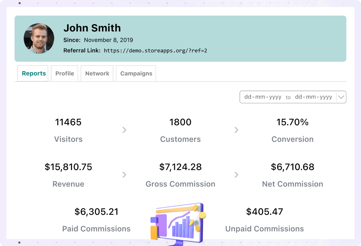 affiliates dashboard