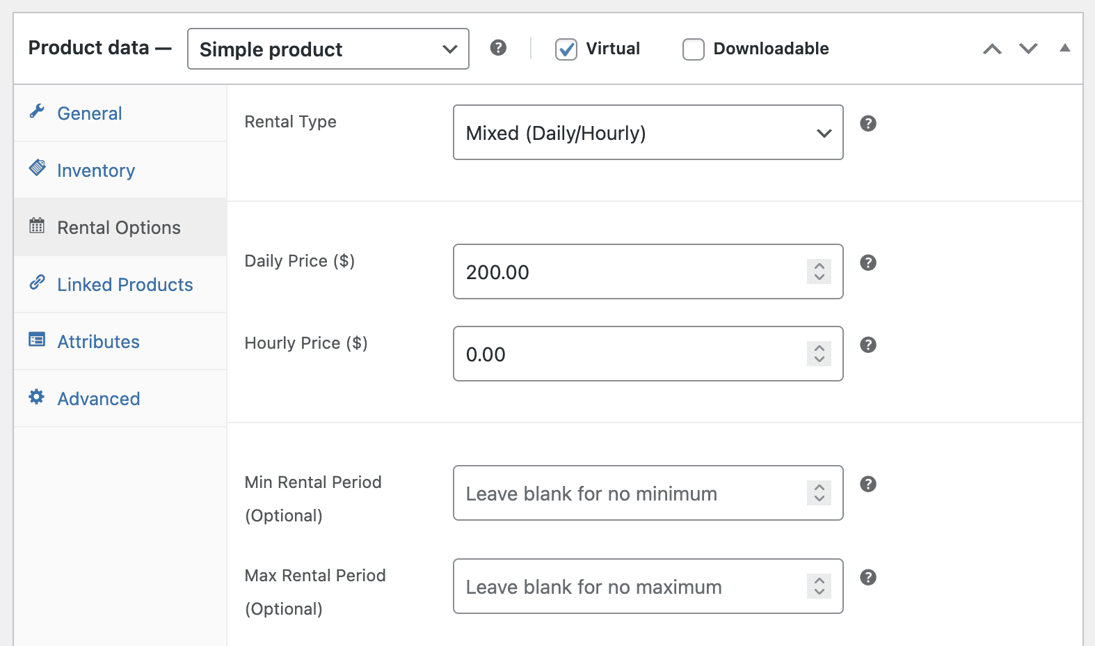 flexible rental types