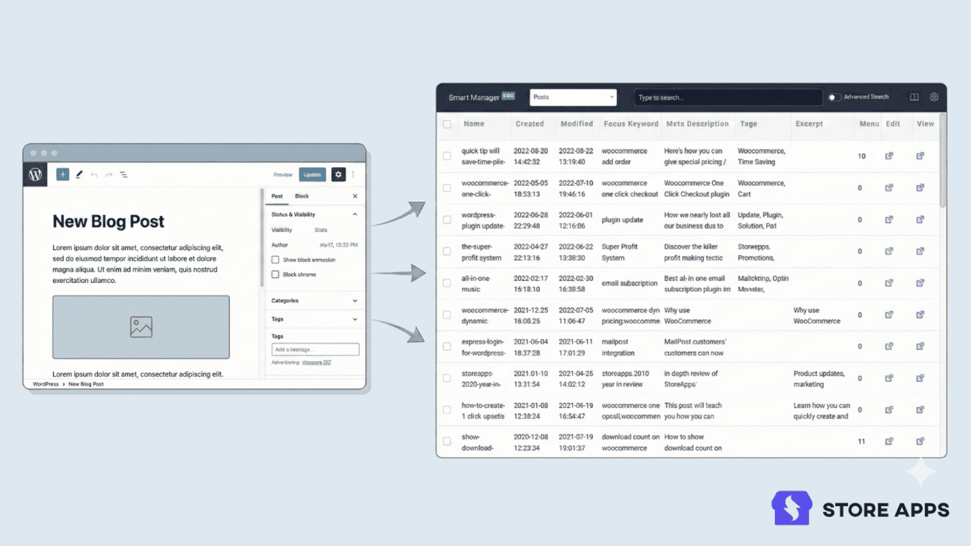 Bulk edit WordPress posts using default WooCommerce
