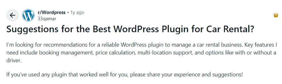 Best WordPress Plugin for Car Rental