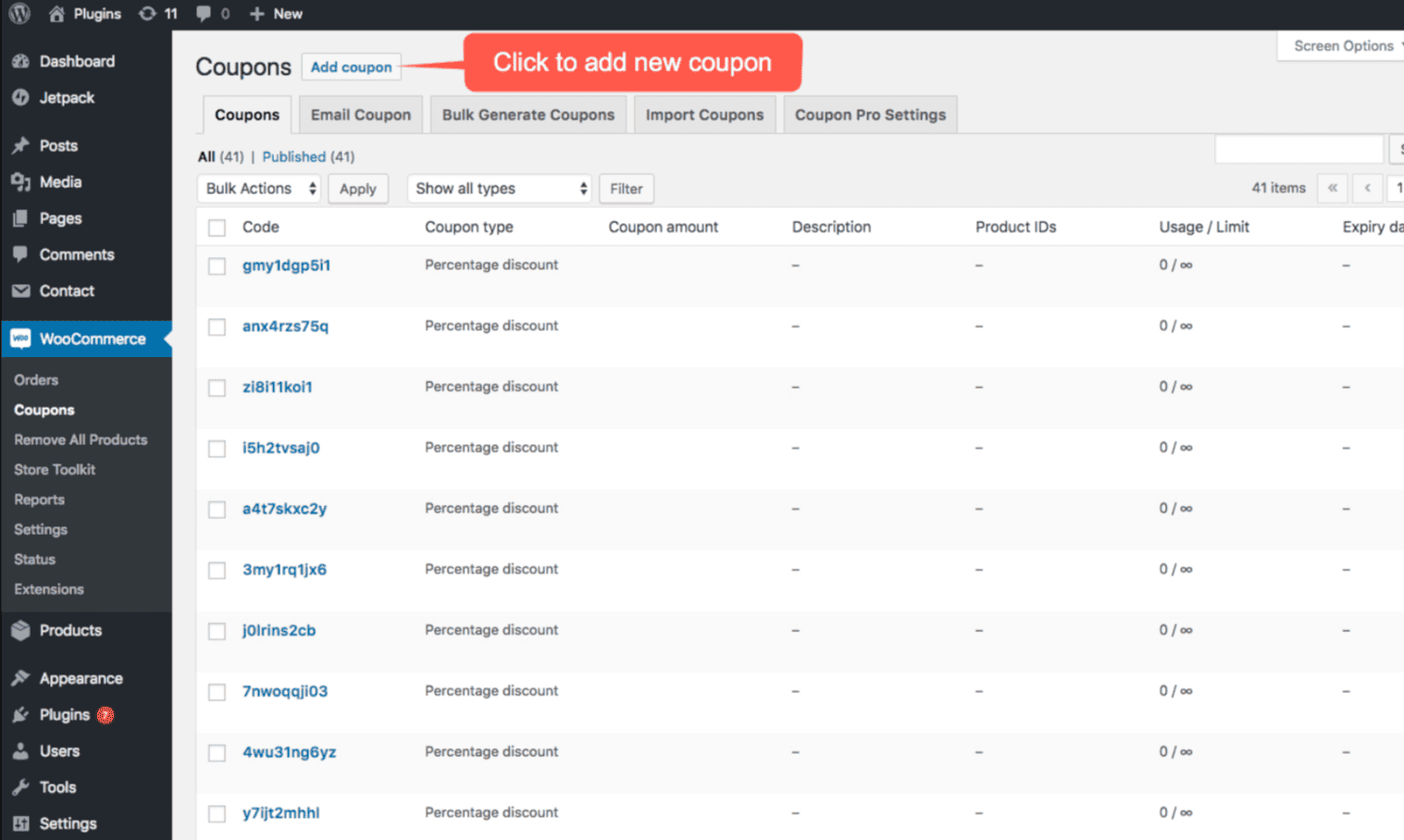 progos woocommerce smart coupons add new coupon